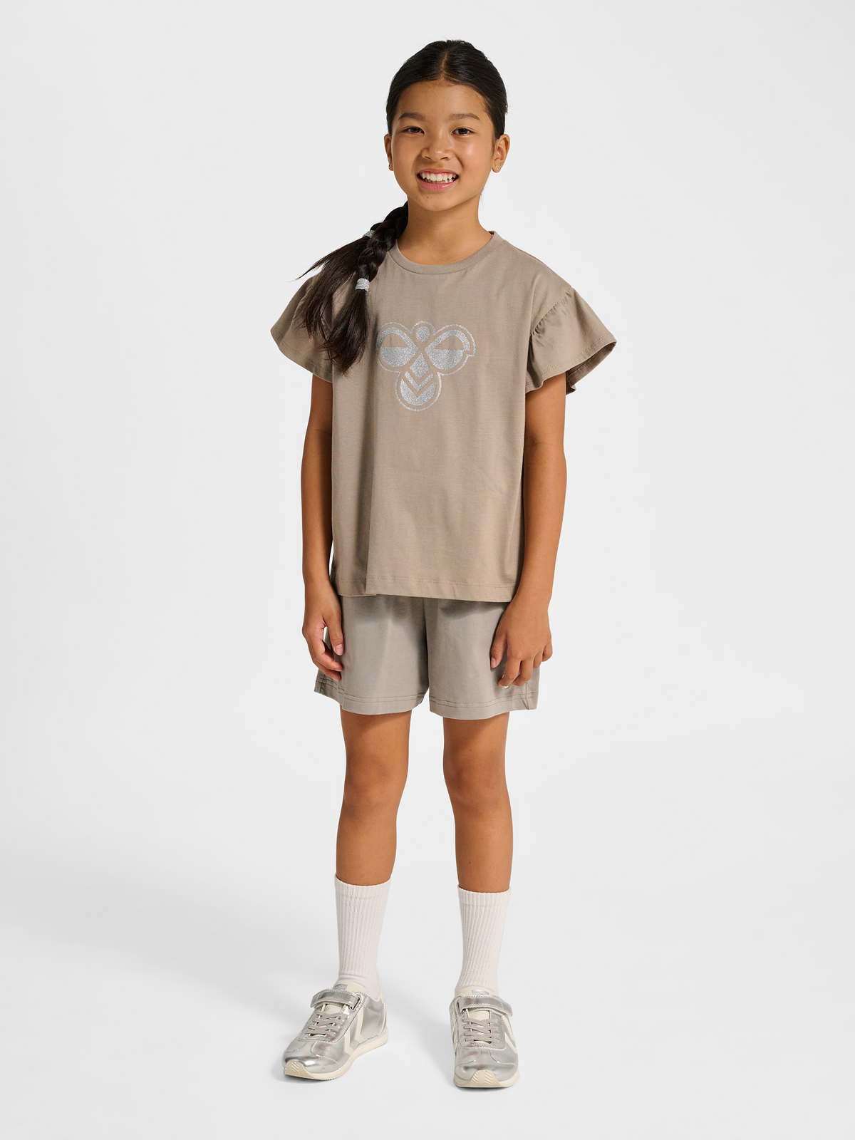 hmlJR RUFFLE T-SHIRT SS BIG BEE