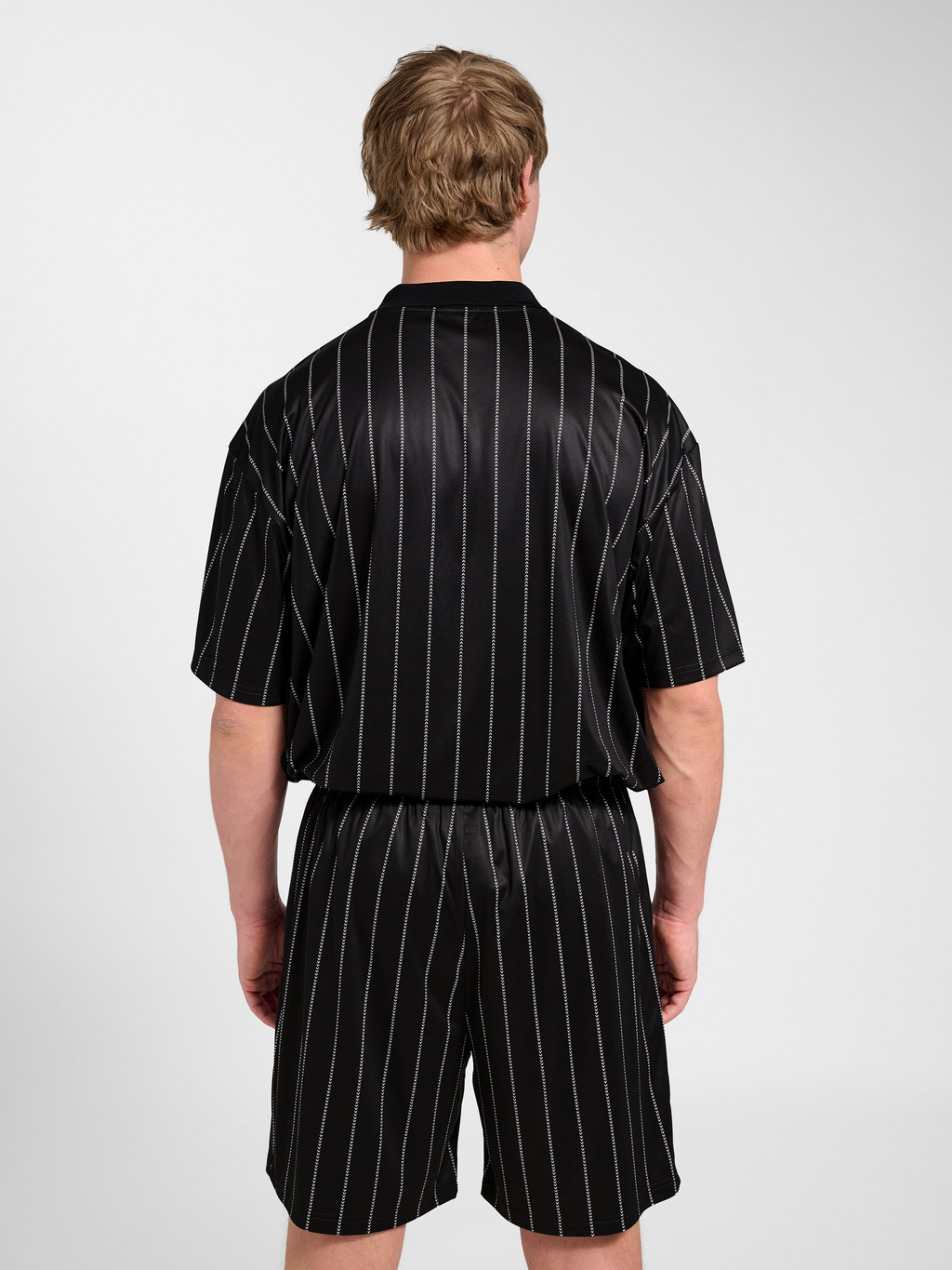 Chevron Pinstripe Polo Shirt