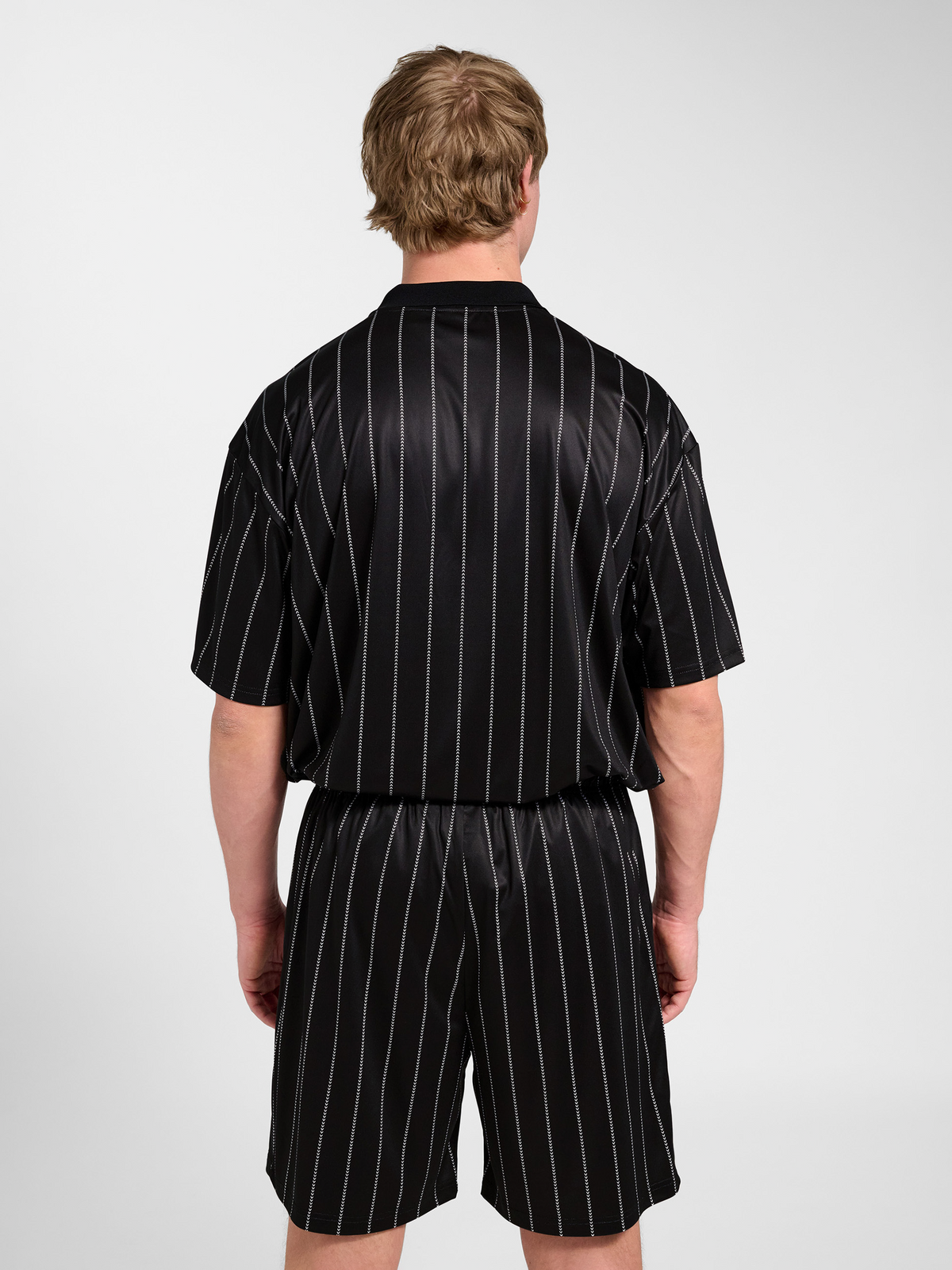 Chevron Pinstripe Polo Shirt