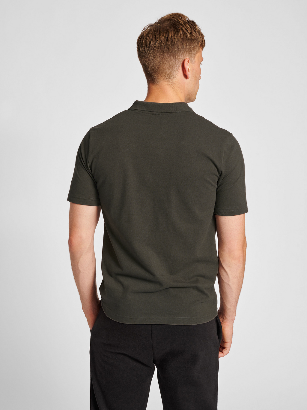 hmlRED STRETCH POLO