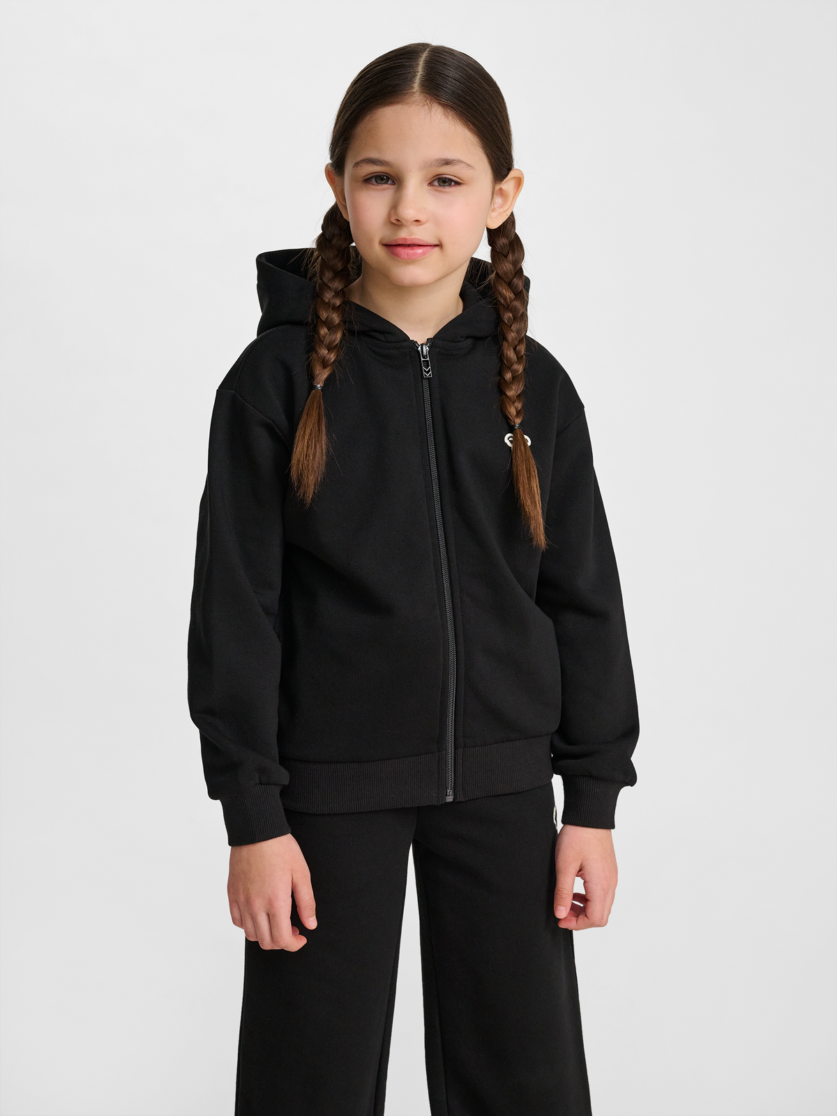 hmlJR LOOSE ZIP HOODIE BEE