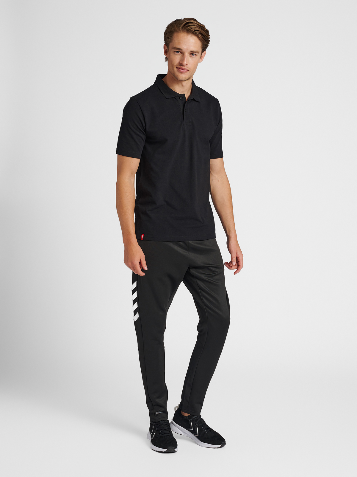 hmlRED STRETCH POLO