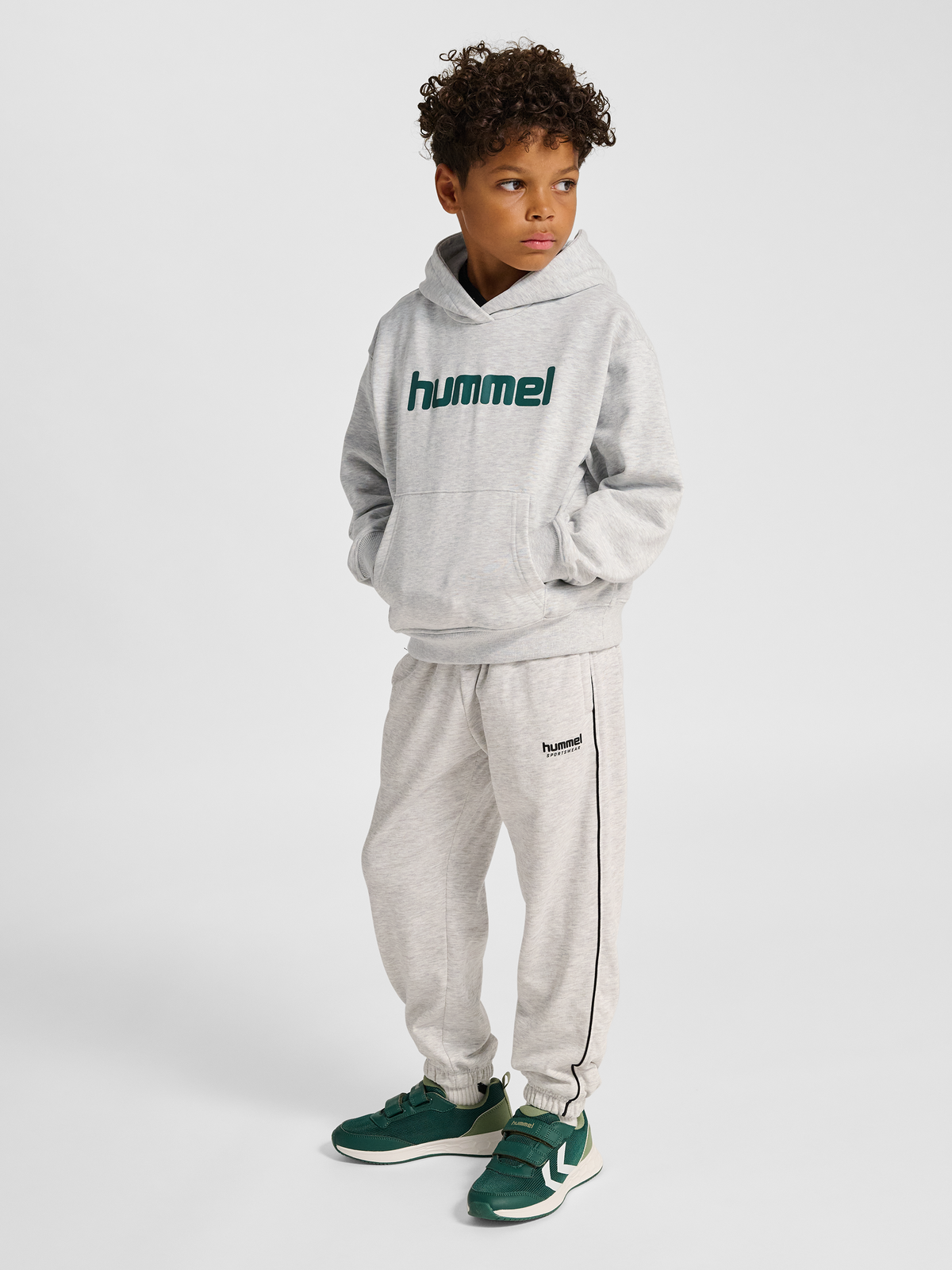 hmlJR BOXY HOODIE LOGO