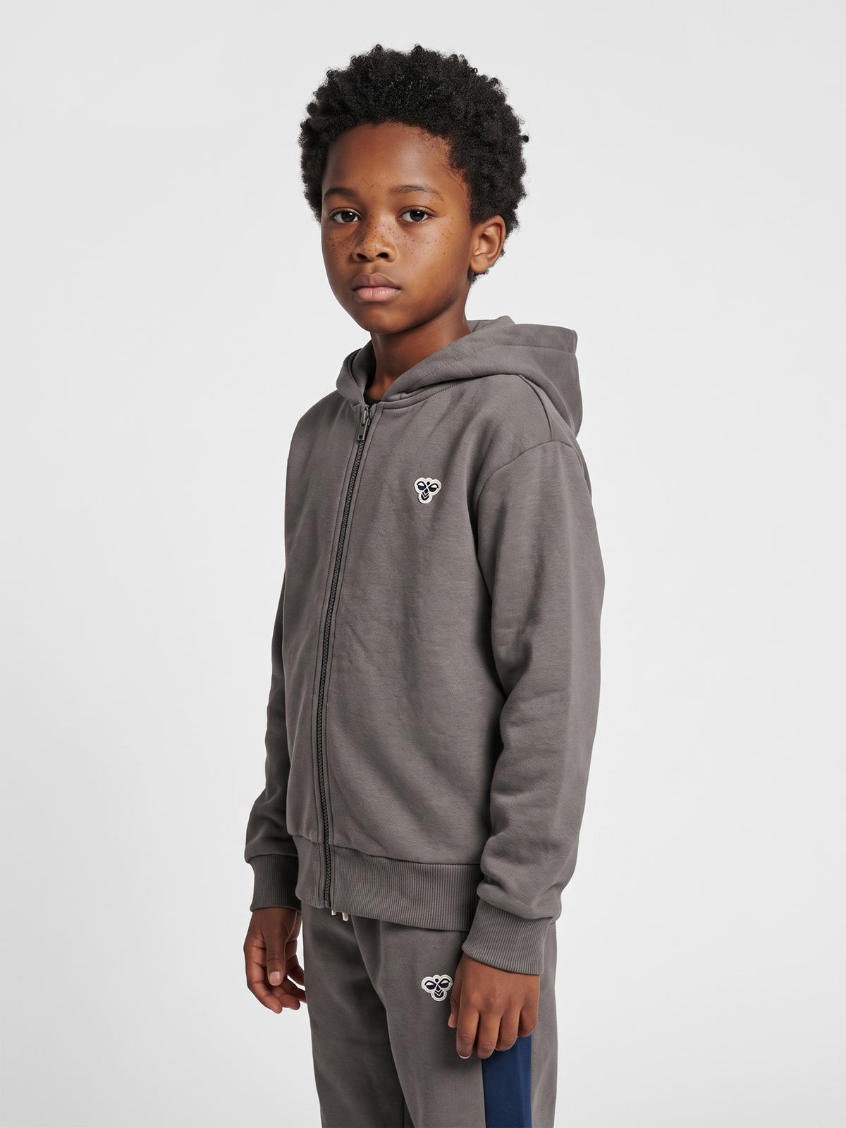 hmlJR LOOSE ZIP HOODIE BEE