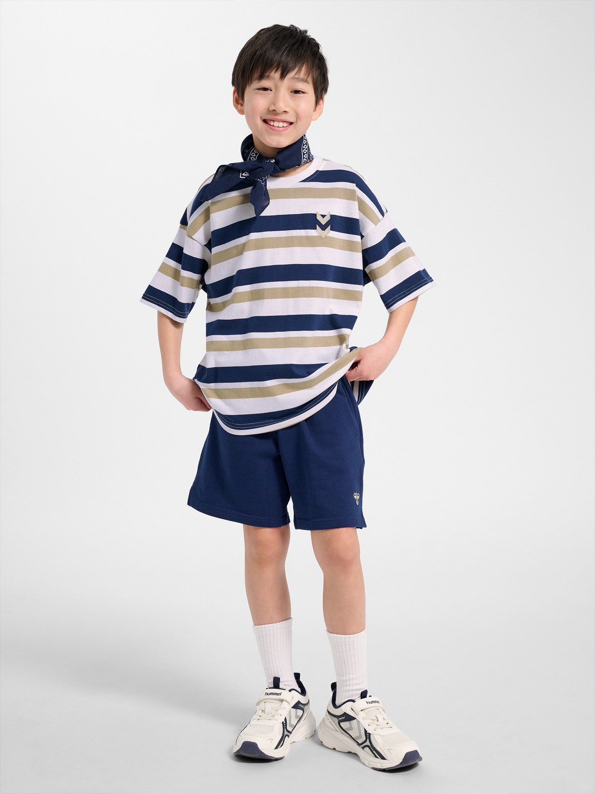 hmlJR SILLY S/S BOXY T-SHIRT STRIPE