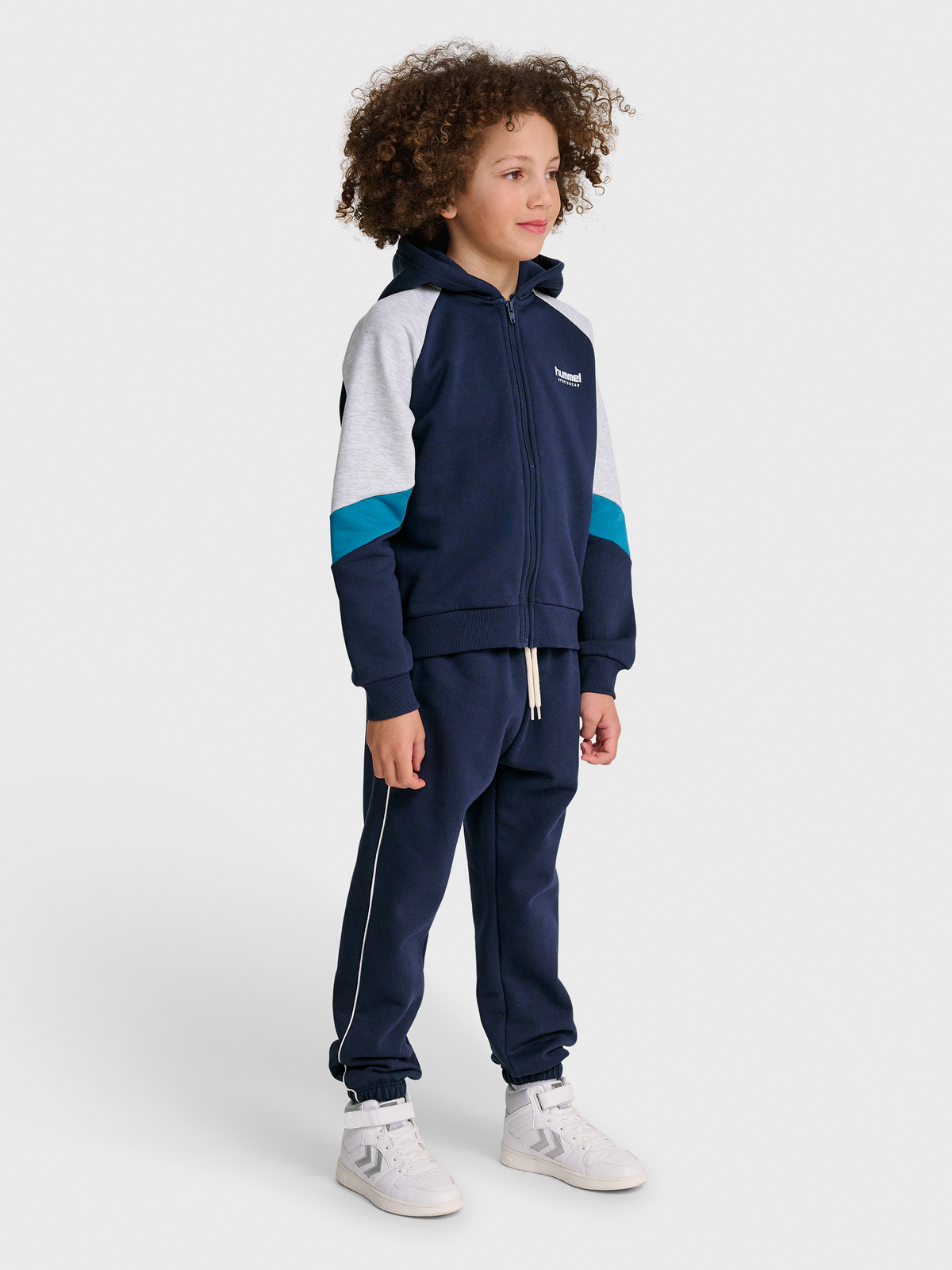 hmlJR LOOSE BLOCKED ZIP HOODIE