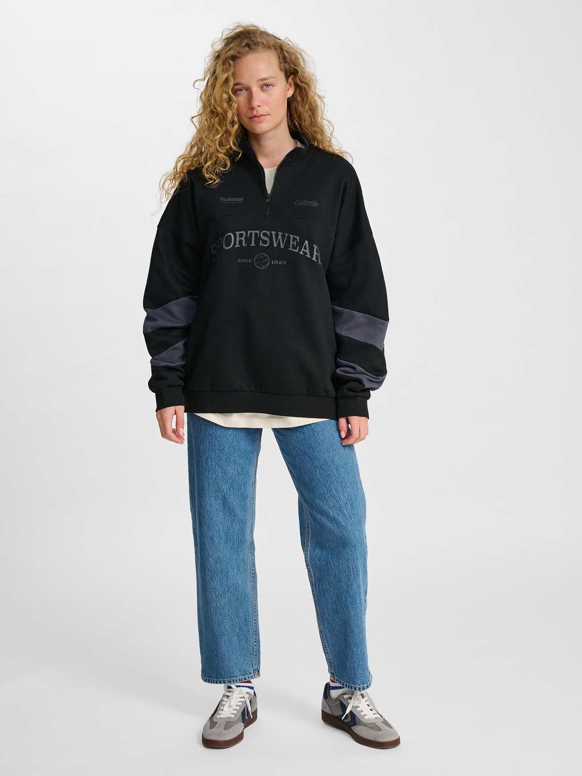 hmlOVERSIZED HALFZIP SW
