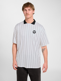Chevron Pinstripe Polo Shirt