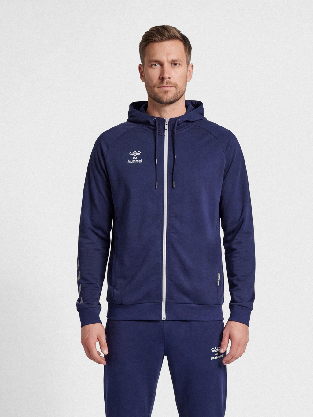 hmlMOVE GRID COTTON ZIP HOODIE