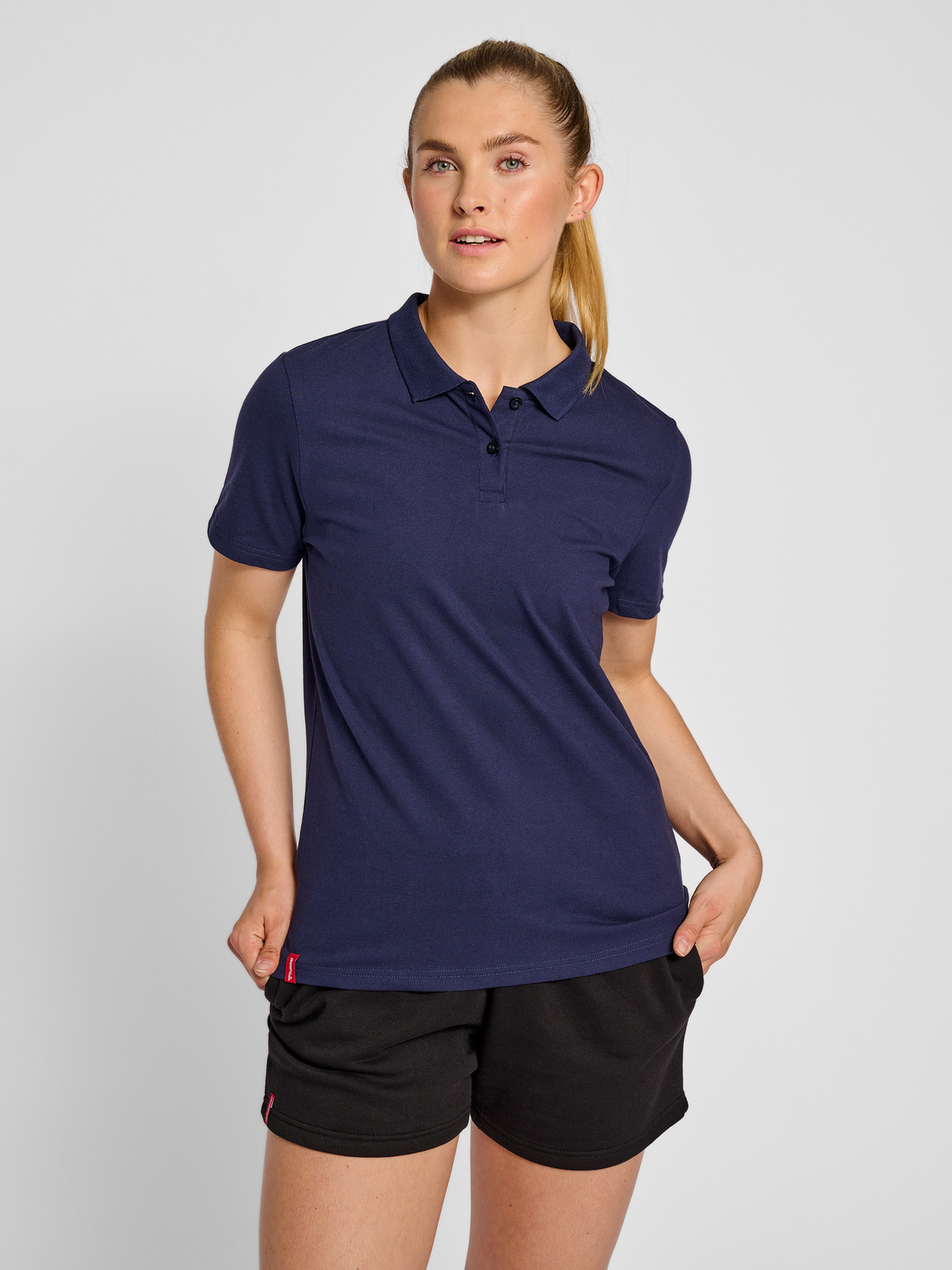hmlRED STRETCH POLO WOMAN