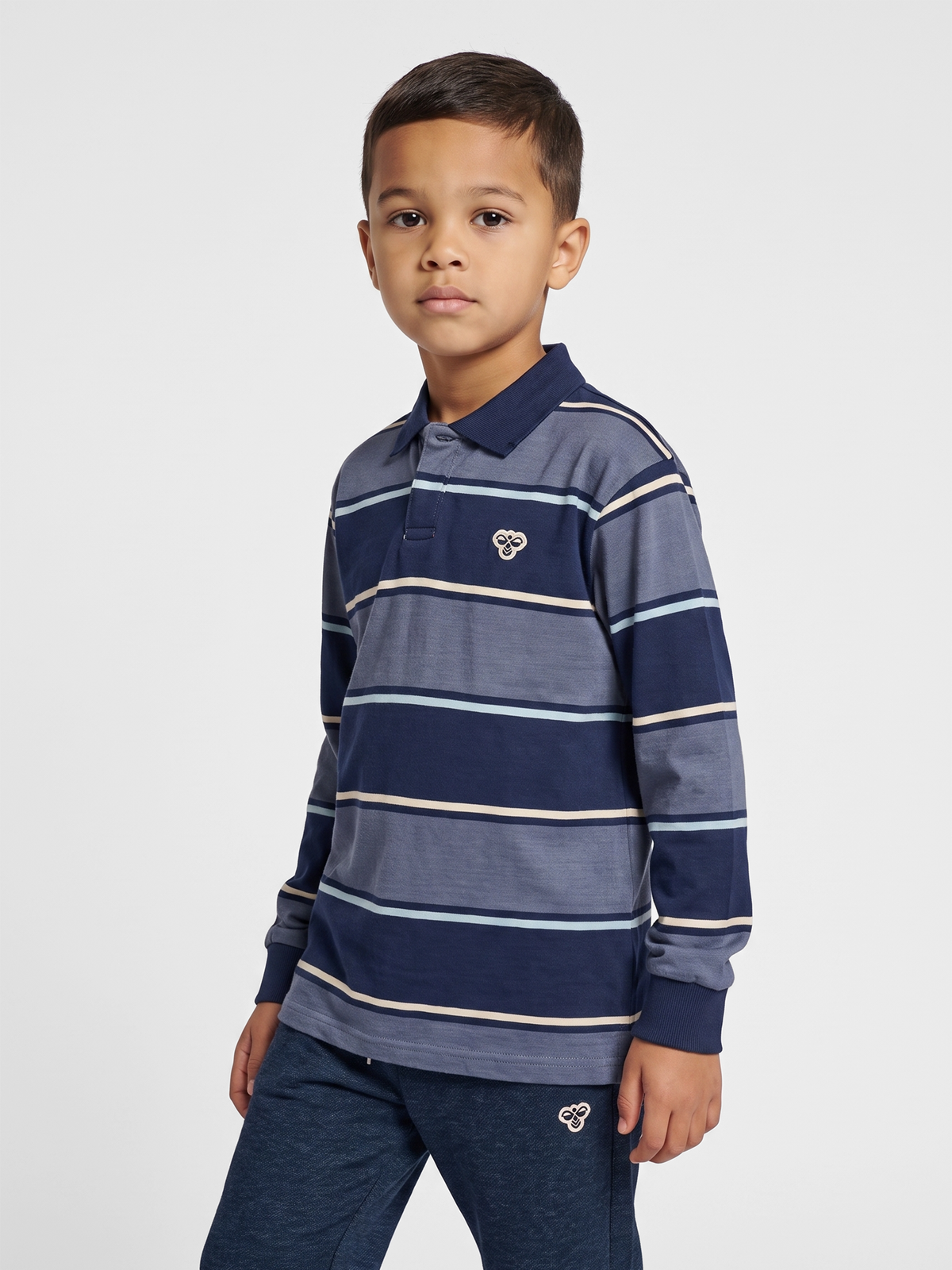 hmlJR LOOSE STRIPED POLO L/S