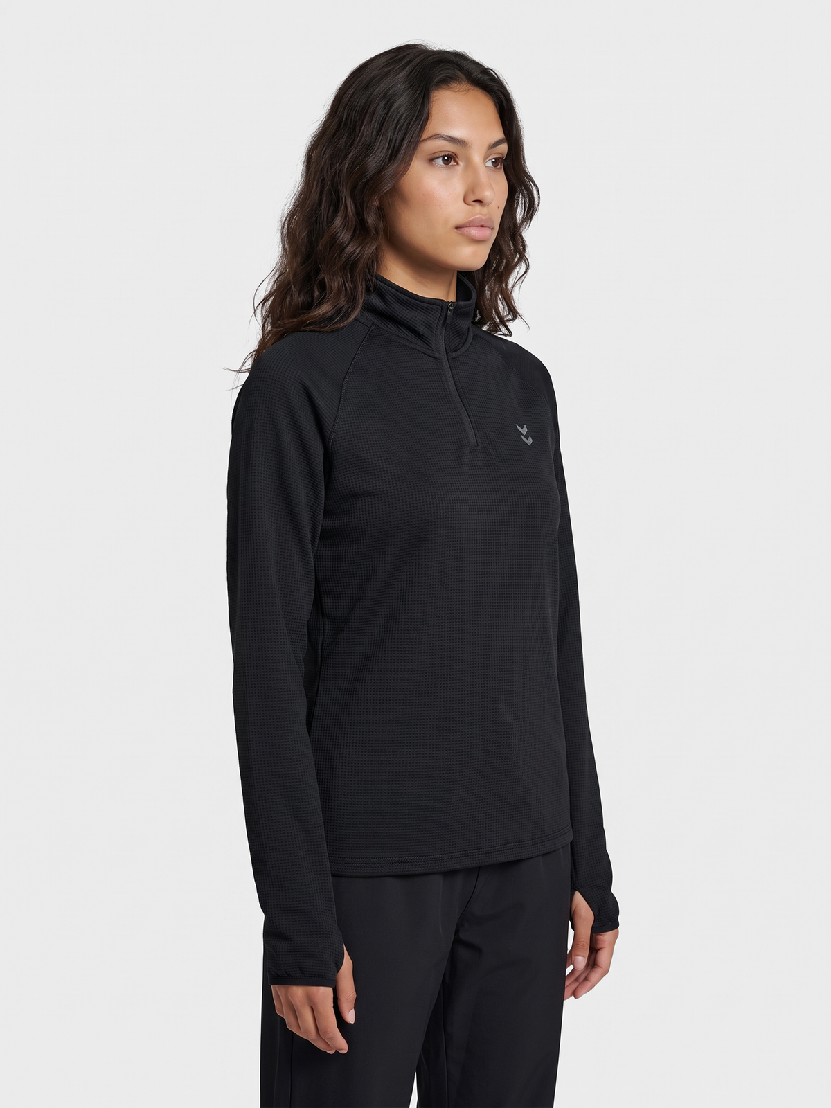 hmlPULSE W HALF ZIP MIDLAYER