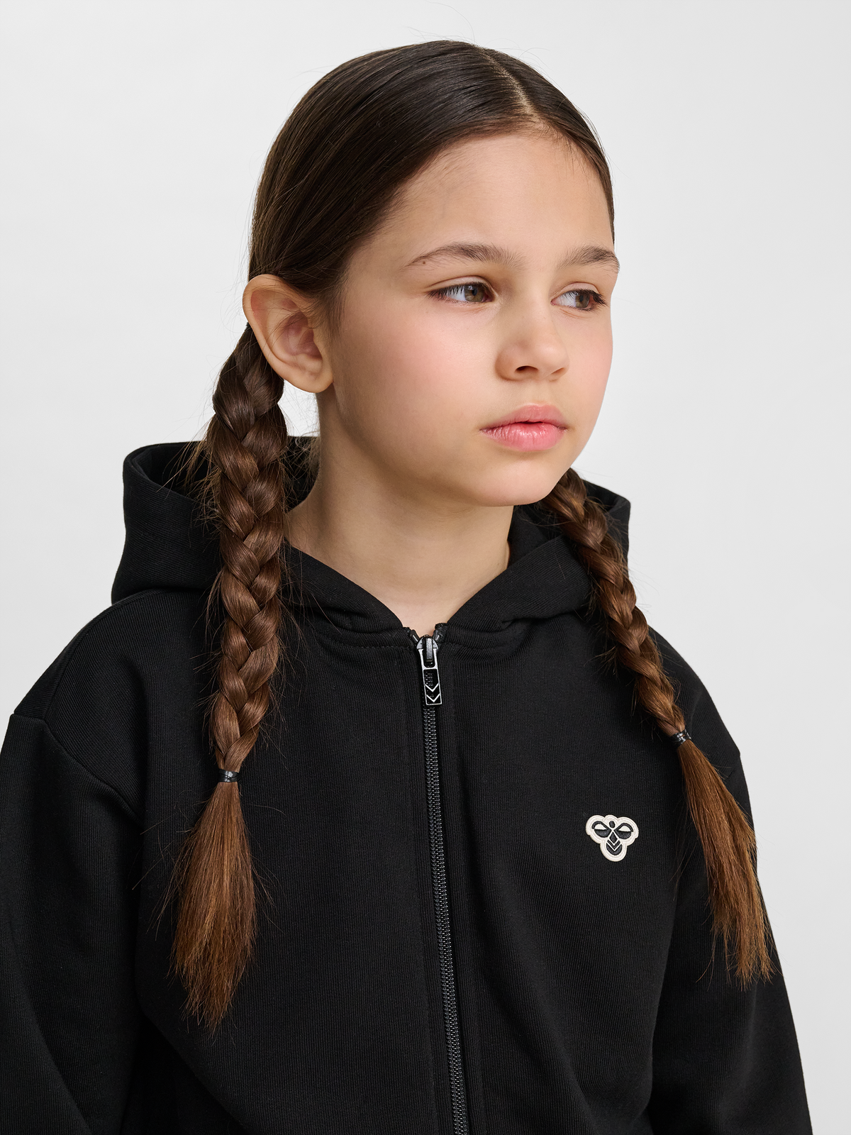 hmlJR LOOSE ZIP HOODIE BEE