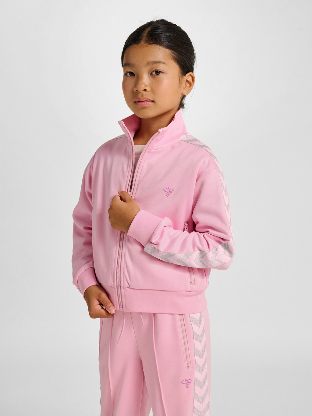 hmlJR REG POLY TAPE GIRL ZIP JACKET