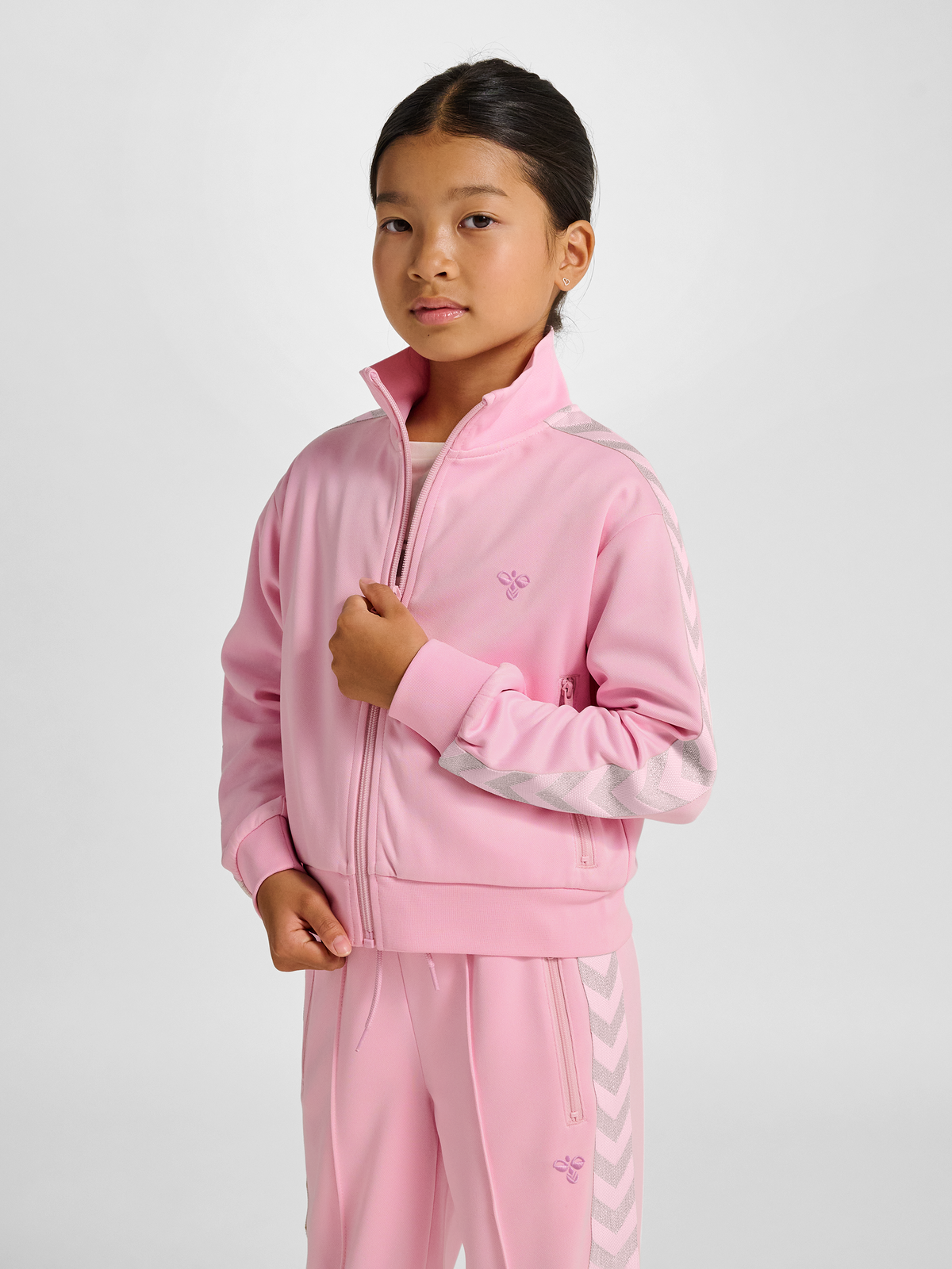 hmlJR REG POLY TAPE GIRL ZIP JACKET